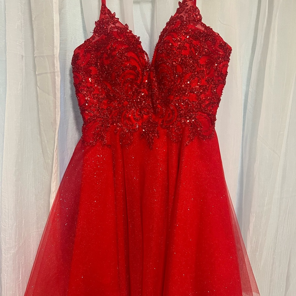 Stunning Red Beaded Gown
